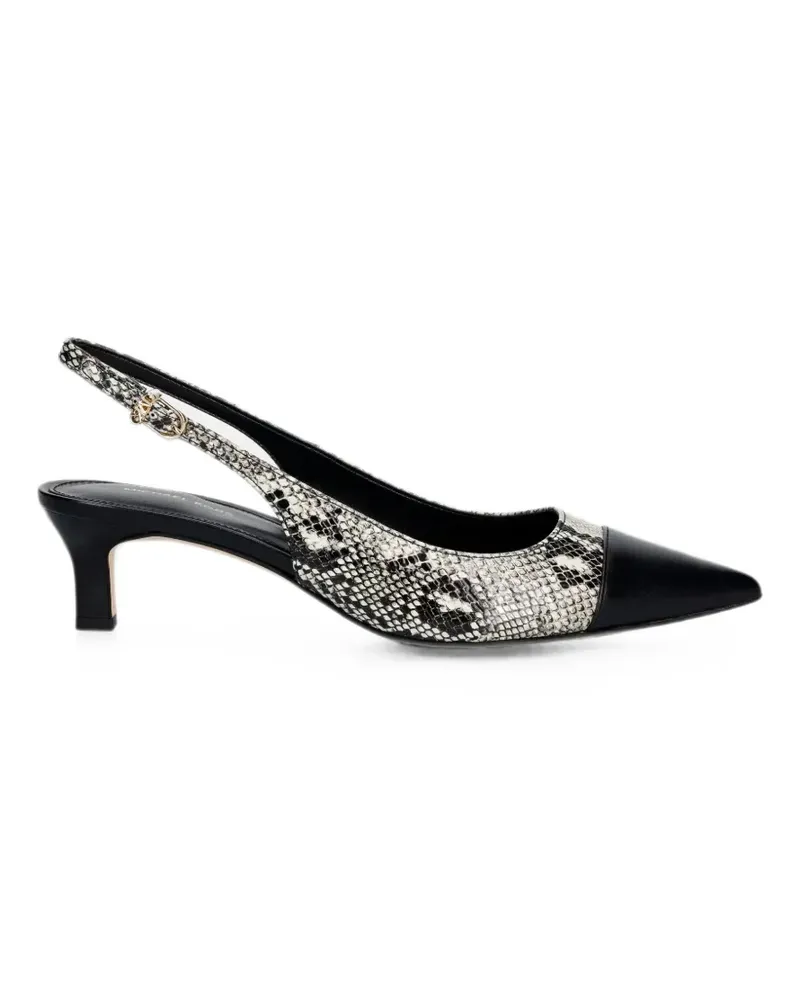 Michael Kors Amara snake-effect pointed-toe pumps - Nude Nude