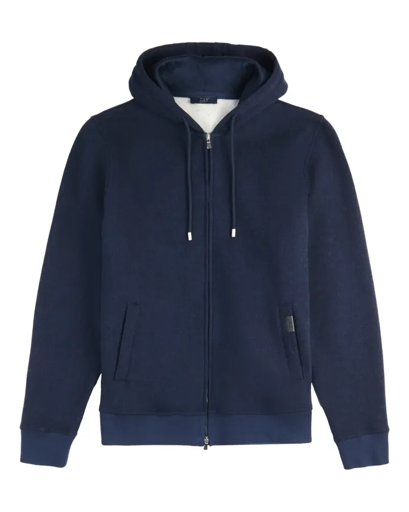 Fay zip hooded sweater - Blau Blau