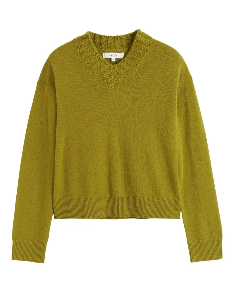 Chinti & Parker Gerippter Pullover mit V-Ausschnitt - Grün Grün
