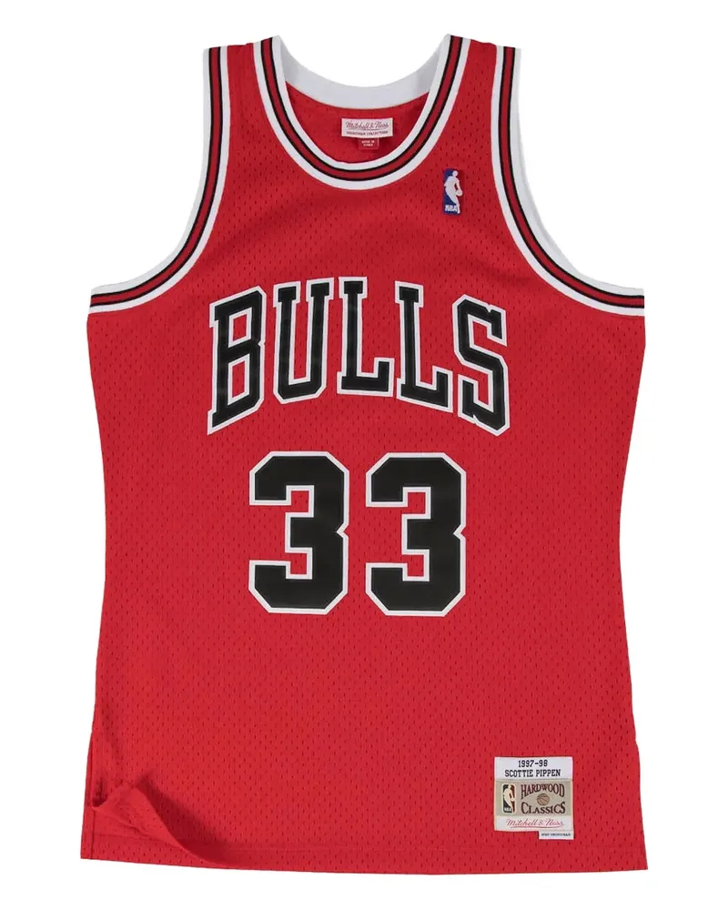 Mitchell & Ness x NBA Swingman Road Jersey Bulls Tanktop - Rot Rot