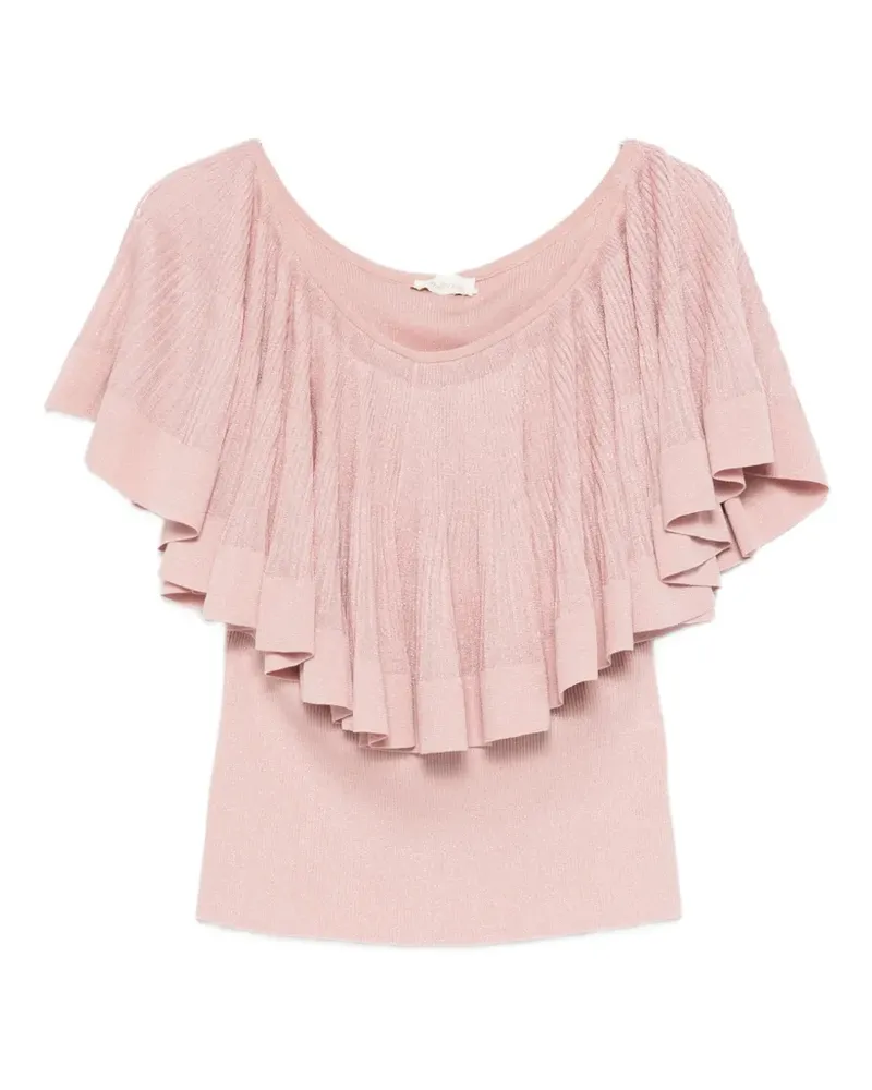 Zimmermann Top mit Falten - Rosa Rosa