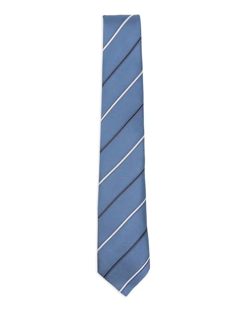 Canali Gestreifte Krawatte - Blau Blau