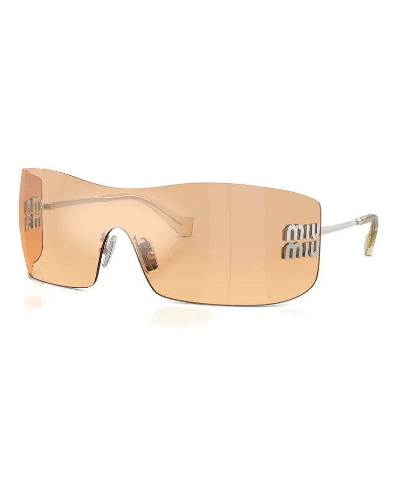 Miu Miu Aube shield-frame sunglasses - Orange Orange