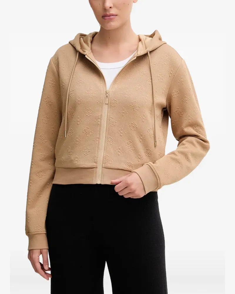 Guess embossed hoodie - Braun Braun