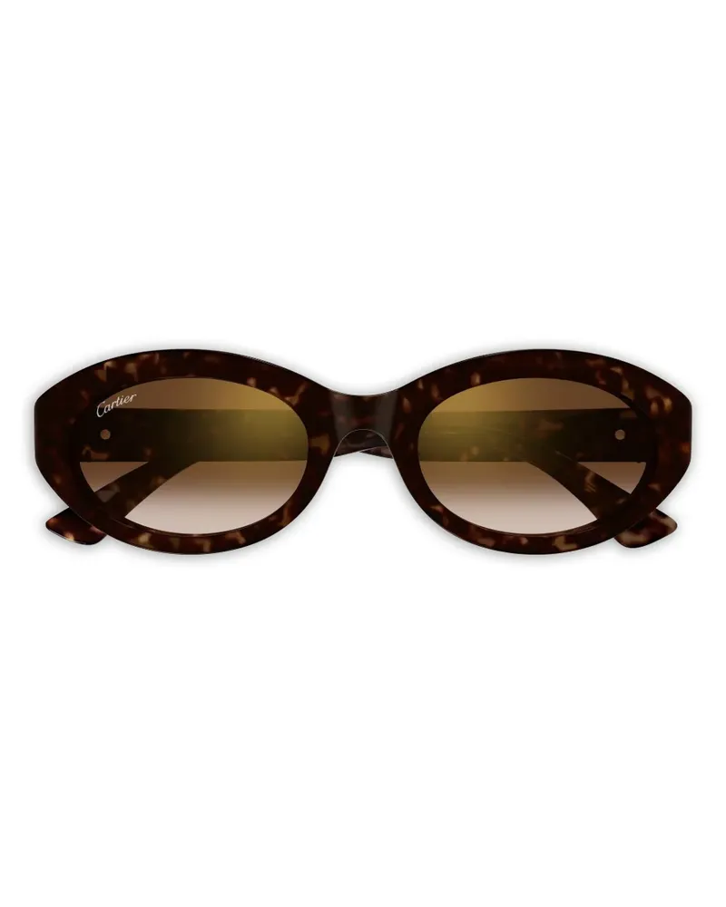Cartier Sonnenbrille mit rundem Gestell - Braun Braun