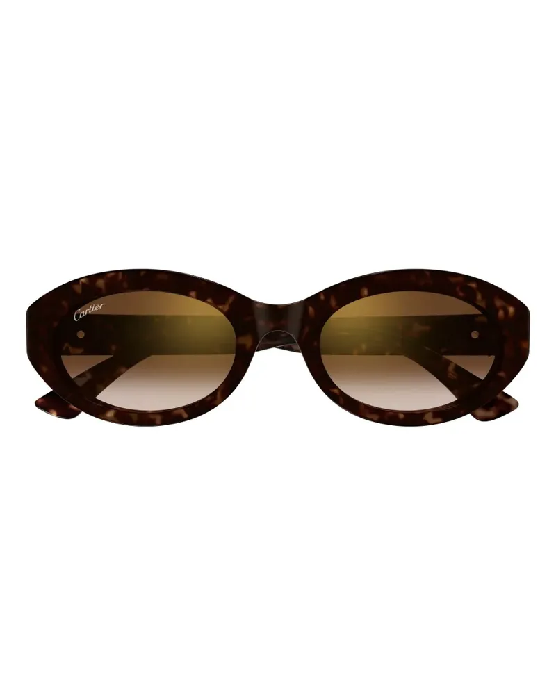 Cartier Sonnenbrille mit rundem Gestell - Braun Braun