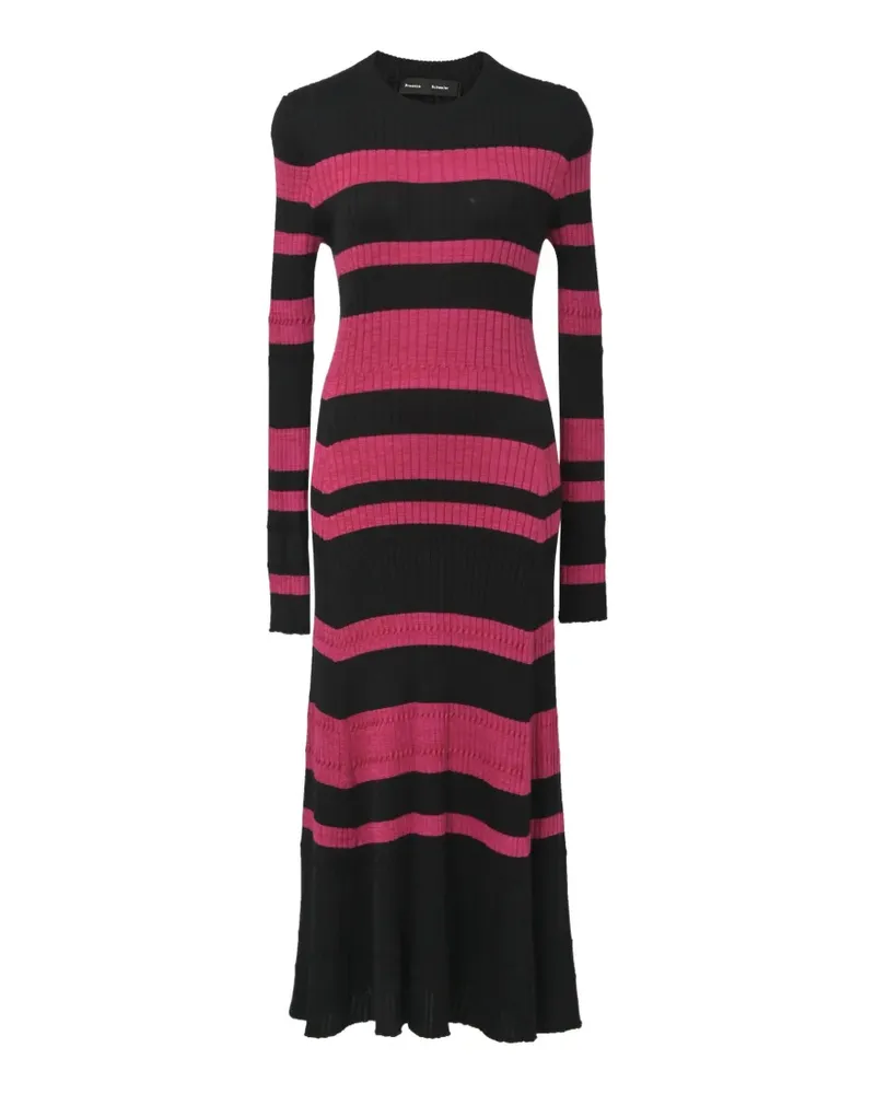 Proenza Schouler striped rib-knit dress - Schwarz Schwarz