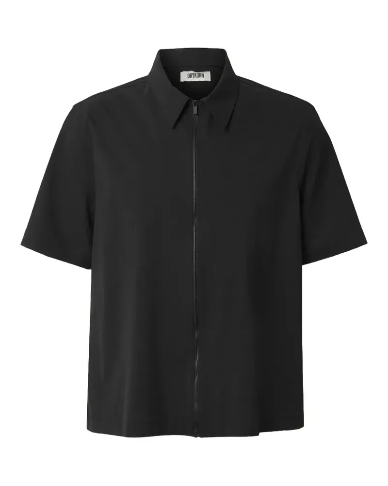 Drykorn Kurzärmeliges Colea Hemd - Schwarz Schwarz