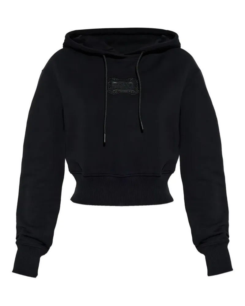 Versace Jeans Hoodie mit Logo-Patch - Schwarz Schwarz