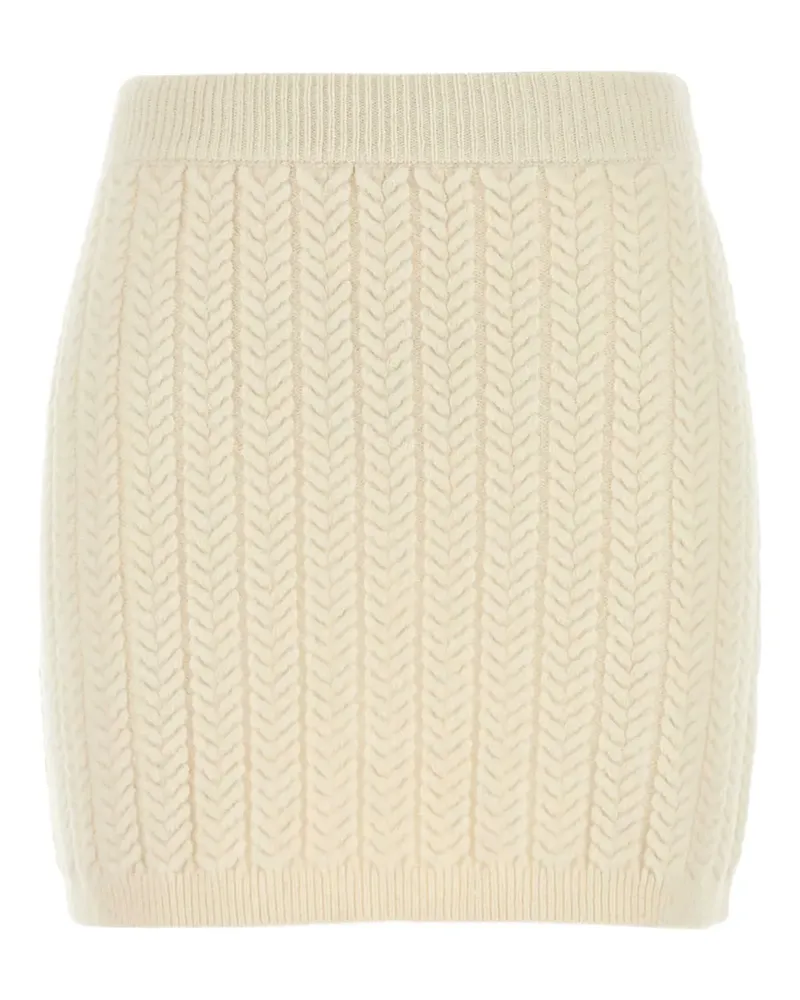 SPORTMAX Midirock mit Zopfmuster - Nude Nude