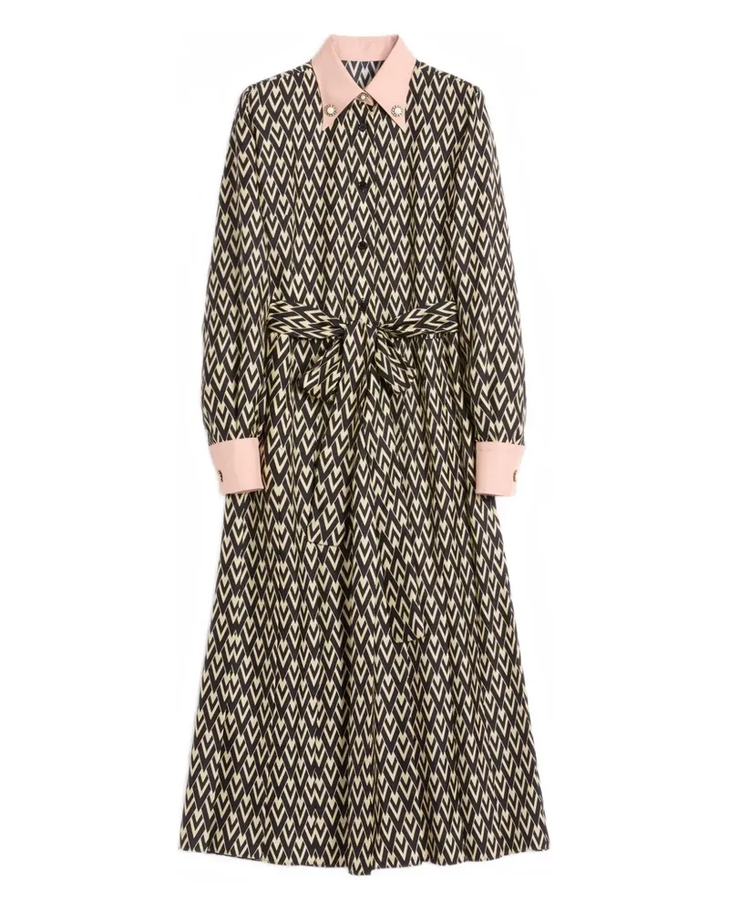 Valentino Garavani Toute La V Midikleid aus Tweed - Schwarz Schwarz