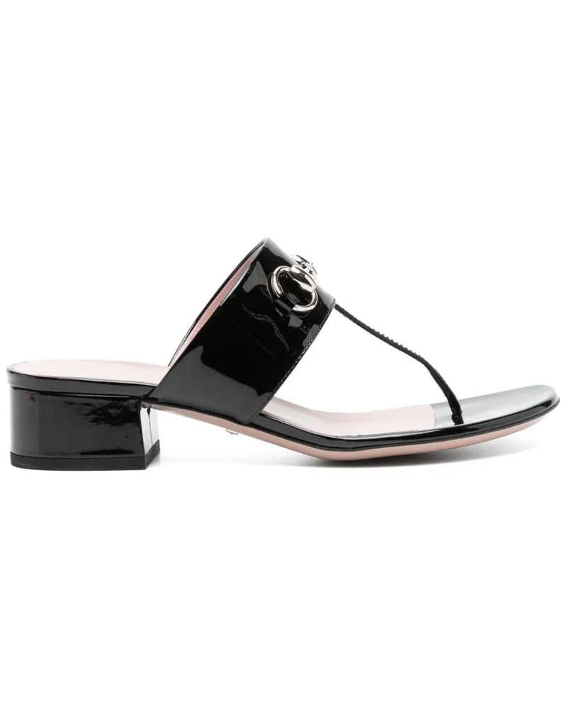 Gucci Sandalen mit Horsebit 35mm - Schwarz Schwarz