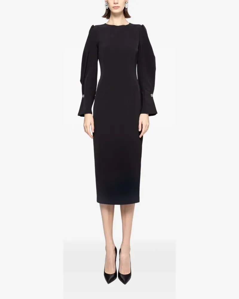 NISSA Cady Midikleid - Schwarz Schwarz