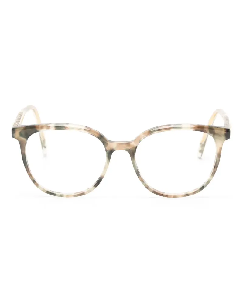 Zadig & Voltaire tortoiseshell-effect round-frame glasses - Nude Nude
