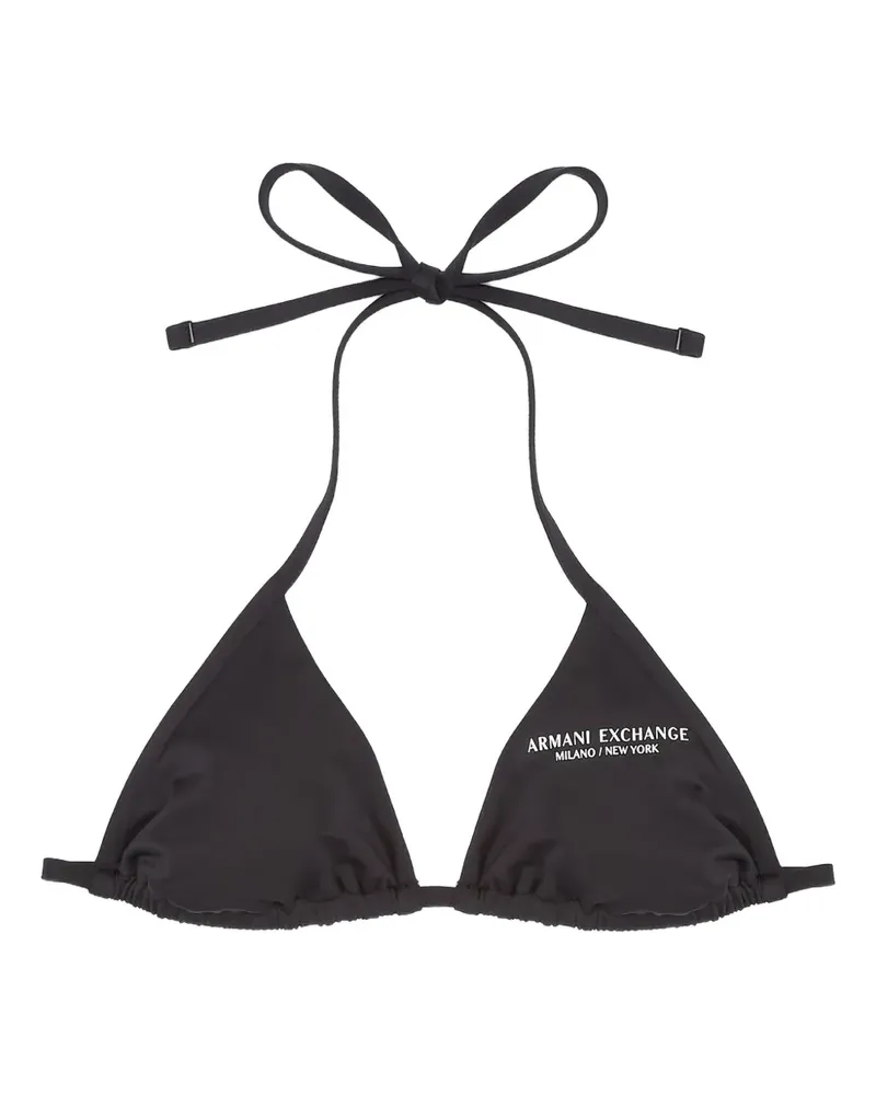 Armani Exchange Bikinioberteil mit Logo-Print - Schwarz Schwarz