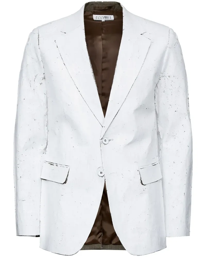Maison Margiela Beschichteter Blazer - Weiß Weiß