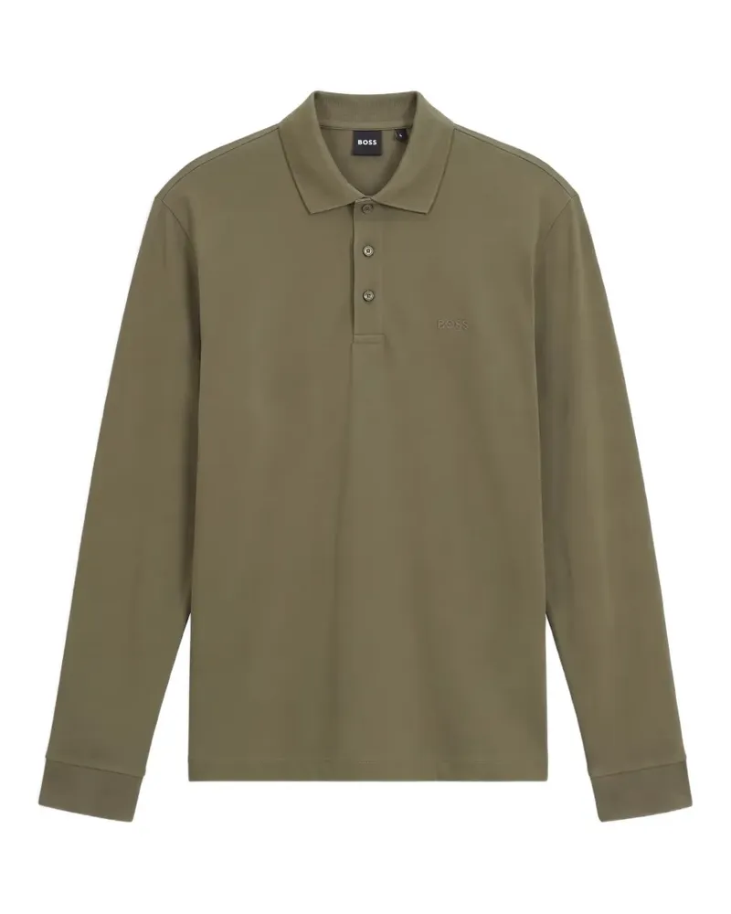 HUGO BOSS Langärmeliges Poloshirt - Grün Grün