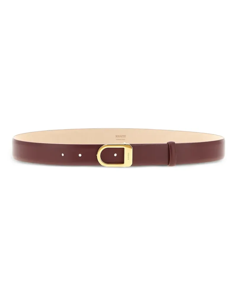 KHAITE Gürtel aus glattem Leder - Braun Braun