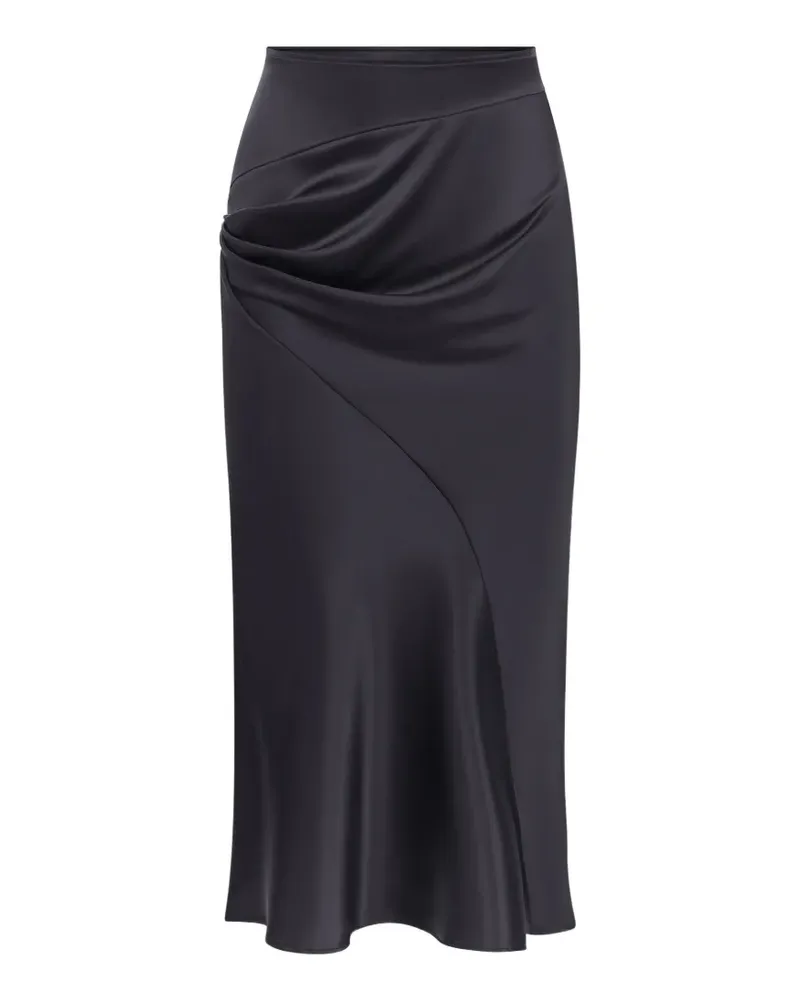 Nina Ricci Asymmetrischer Midirock - Schwarz Schwarz