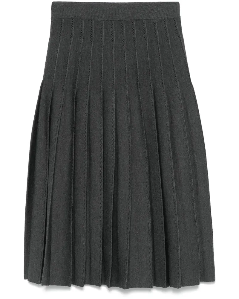 Thom Browne Pointelle-Midirock mit Falten - Grau Grau