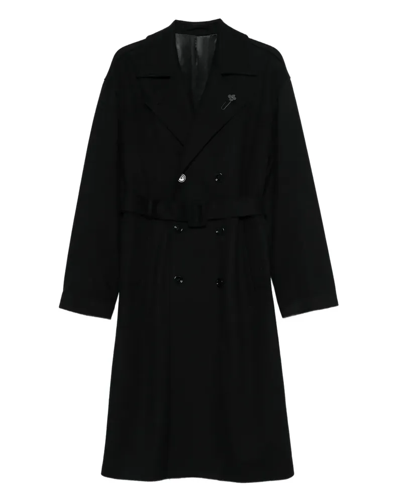 LARDINI Doppelreihiger Mantel - Schwarz Schwarz