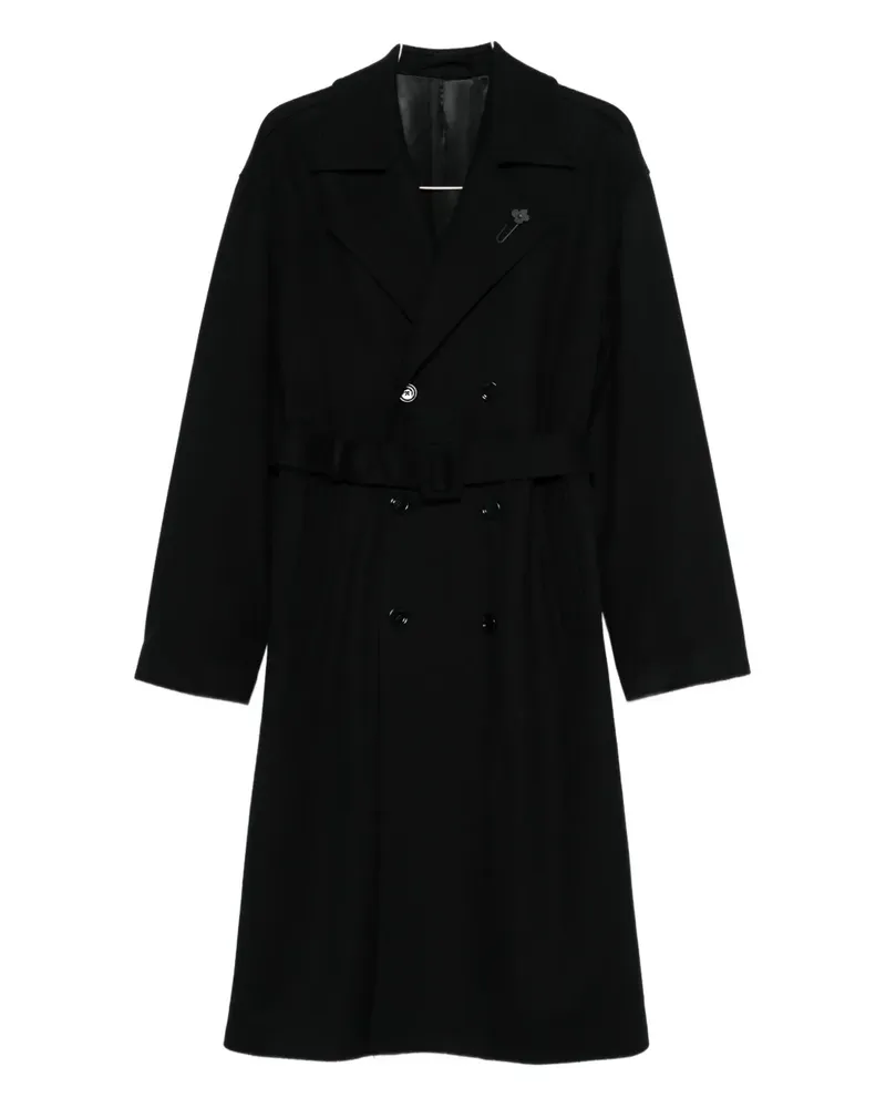 LARDINI Doppelreihiger Mantel - Schwarz Schwarz