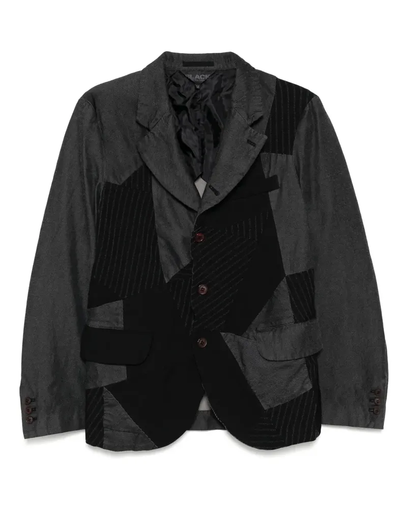 Comme des Garçons Sakko im Patchwork-Design - Schwarz Schwarz