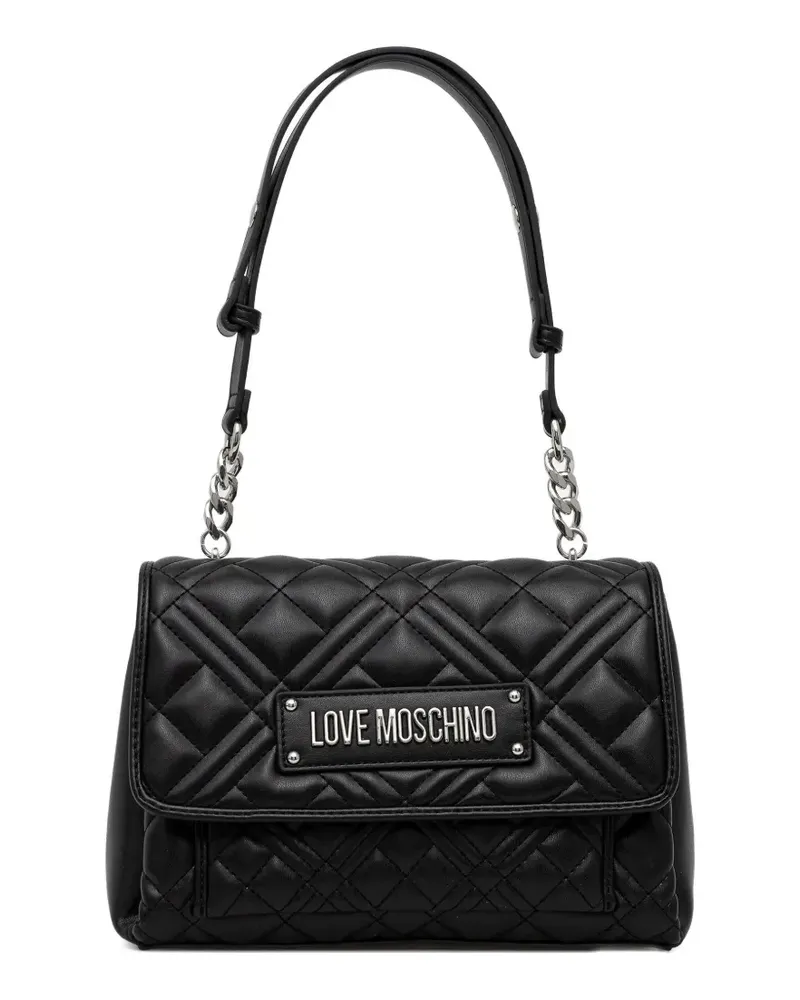 Moschino logo-detail shoulder bag - Schwarz Schwarz