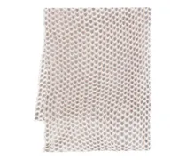 Geometrisch gemusterter Schal - Nude