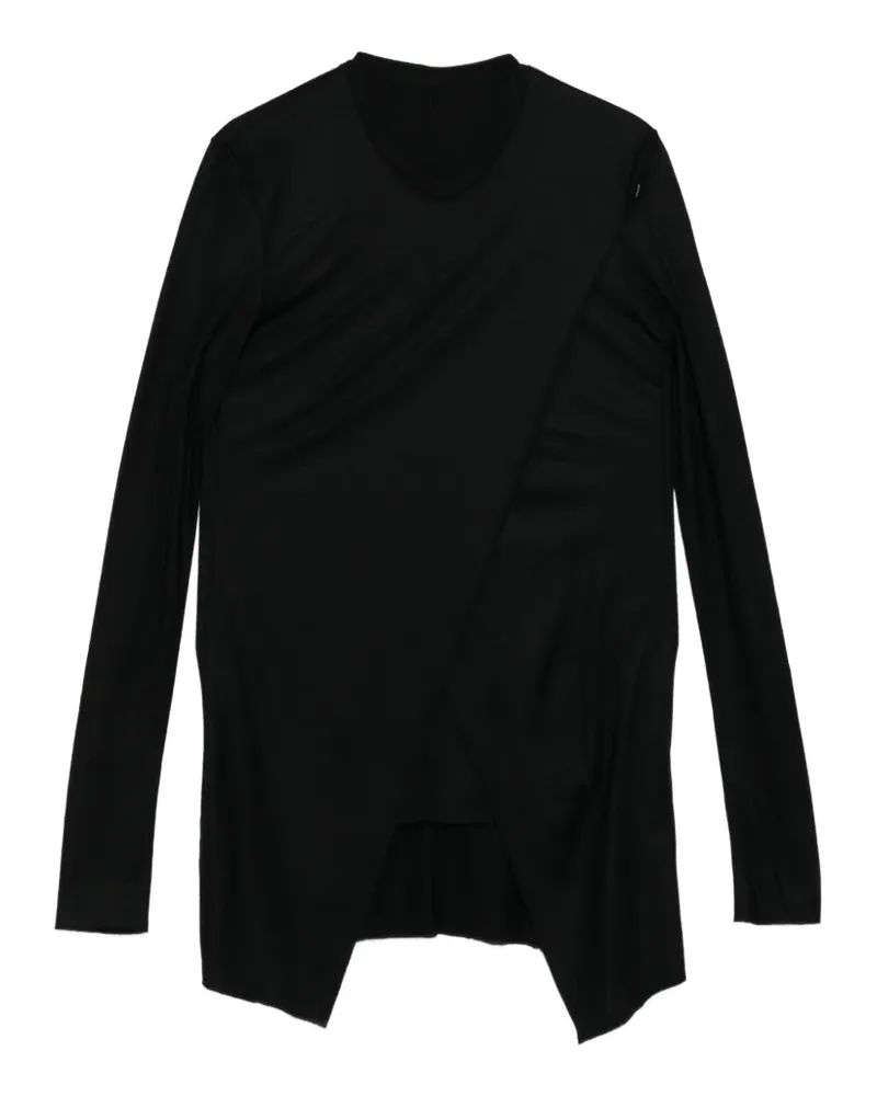 Julius oblique-cut T-shirt - Schwarz Schwarz