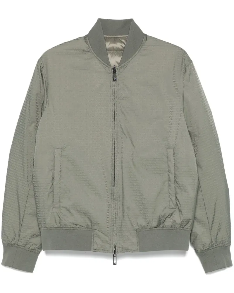 Emporio Armani Bomberjacke mit Jacquard-Logo - Grün Grün