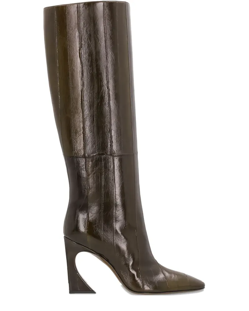 Fendi 95mm Arco leather boots - Grün Grün