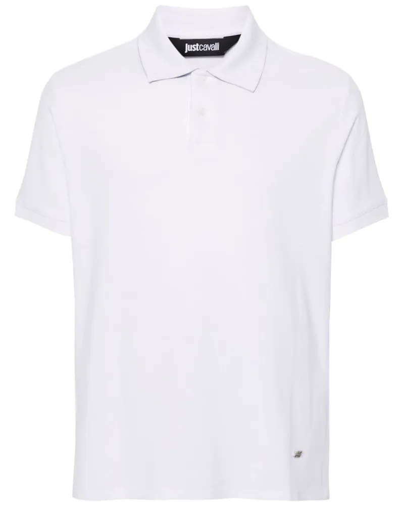 Just Cavalli Poloshirt aus Pikee - Weiß Weiß