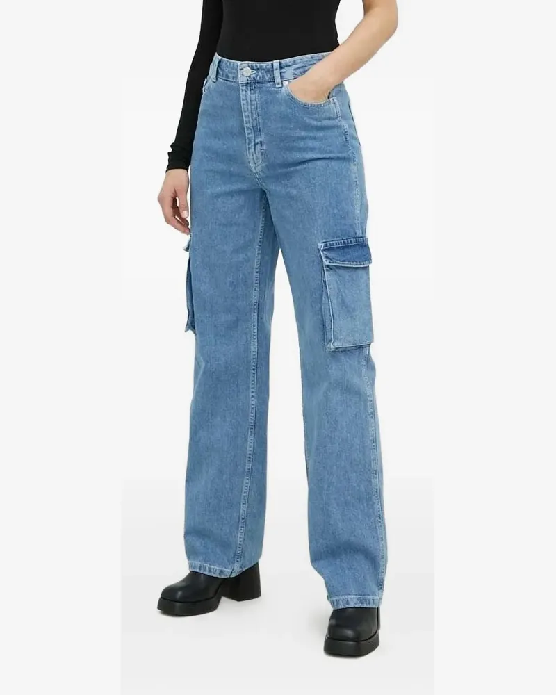 Gestuz Jeans mit Cargotaschen - Blau Blau