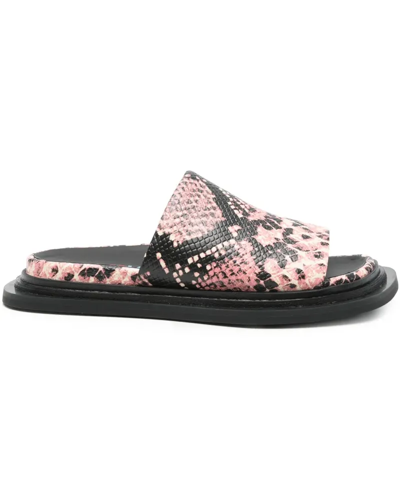 Camper Slipper mit Schlangenmuster - Rosa Rosa