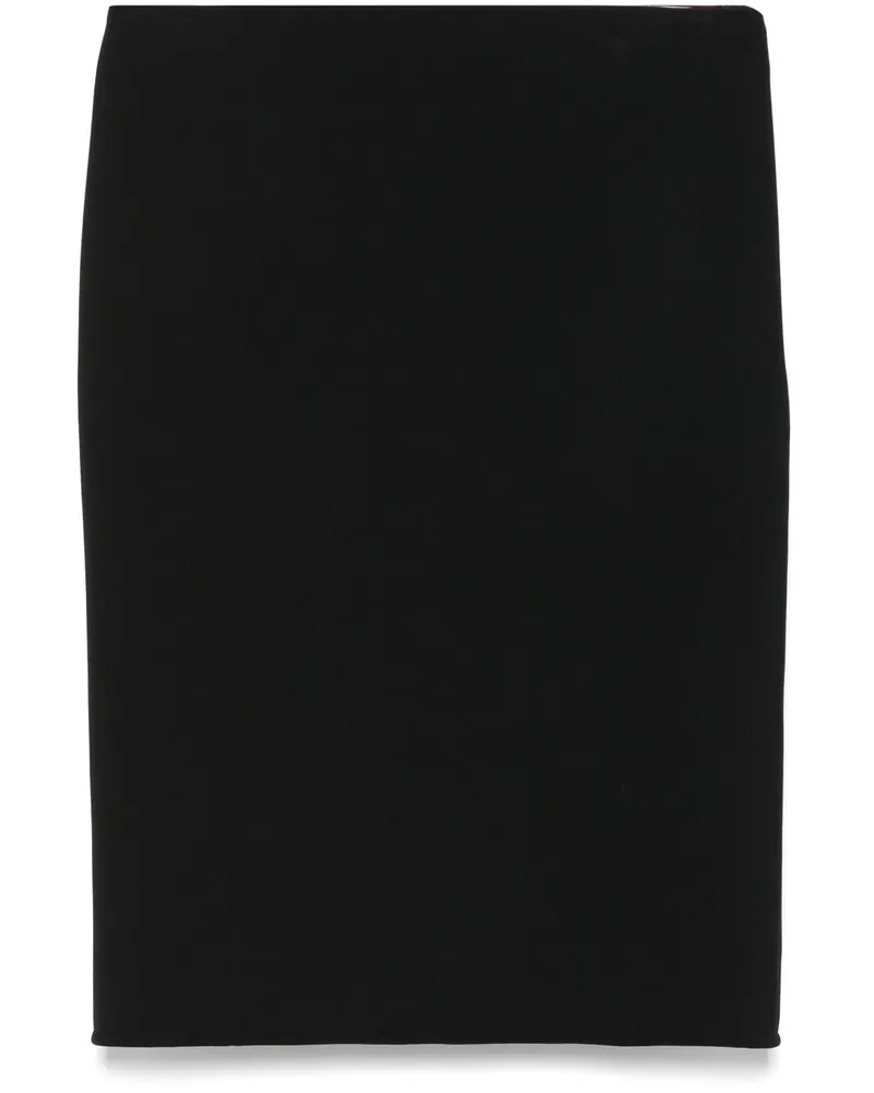 N° 21 Midirock aus Twill - Schwarz Schwarz