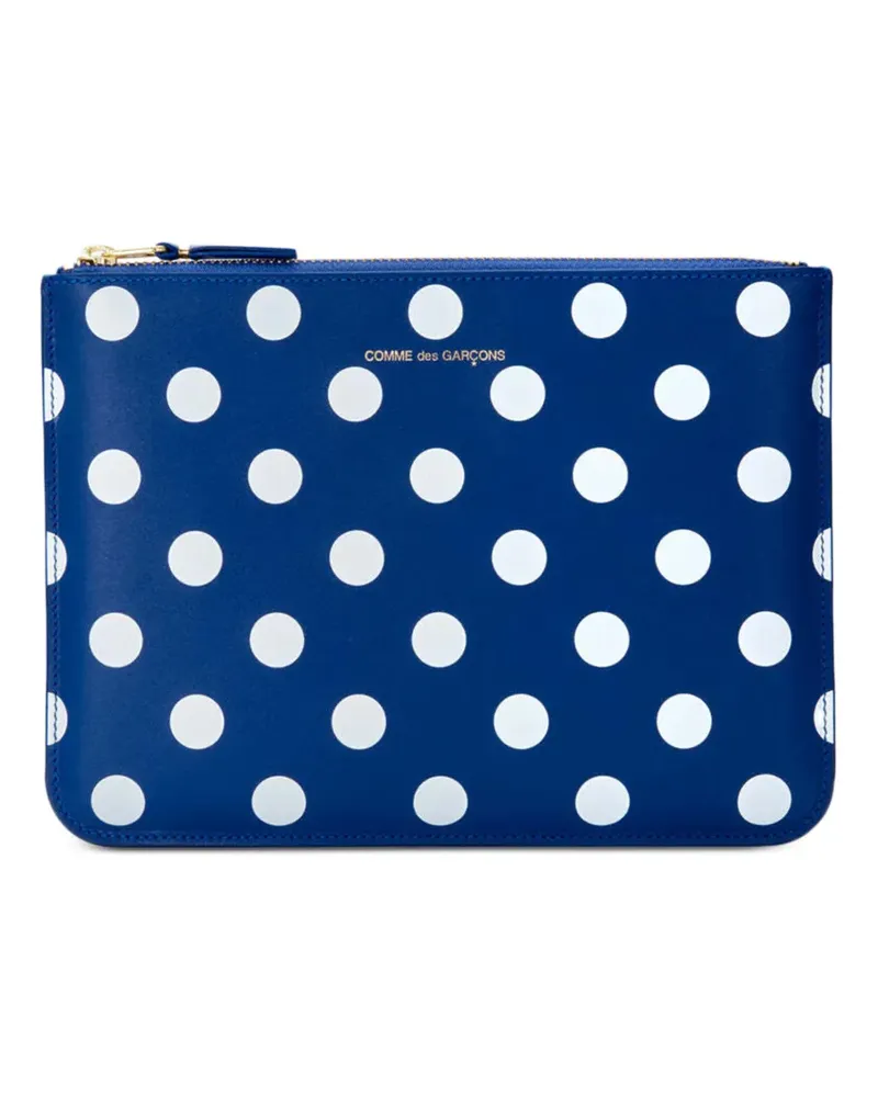 Comme des Garçons Clutch mit Polka Dots - Blau Blau