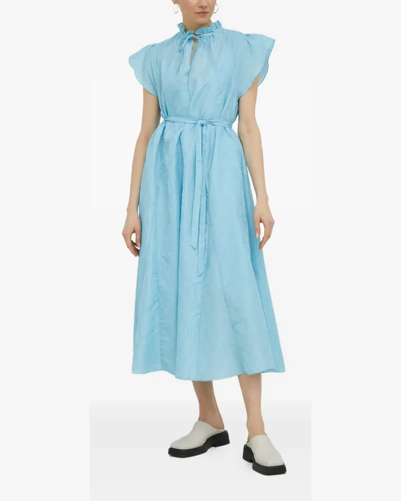 Samsøe & Samsøe Minikleid mit Rüschen - Blau Blau