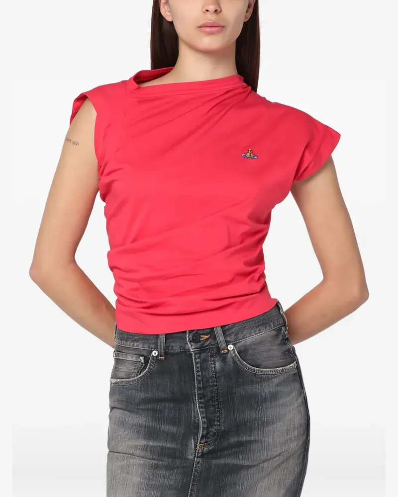 Vivienne Westwood T-Shirt mit Logo-Stickerei - Rot Rot