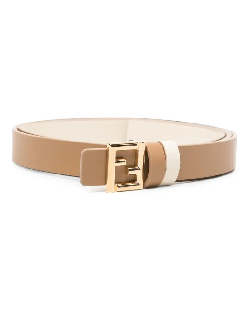 Fendi O'Lock Gürtel mit Logo - Nude Nude