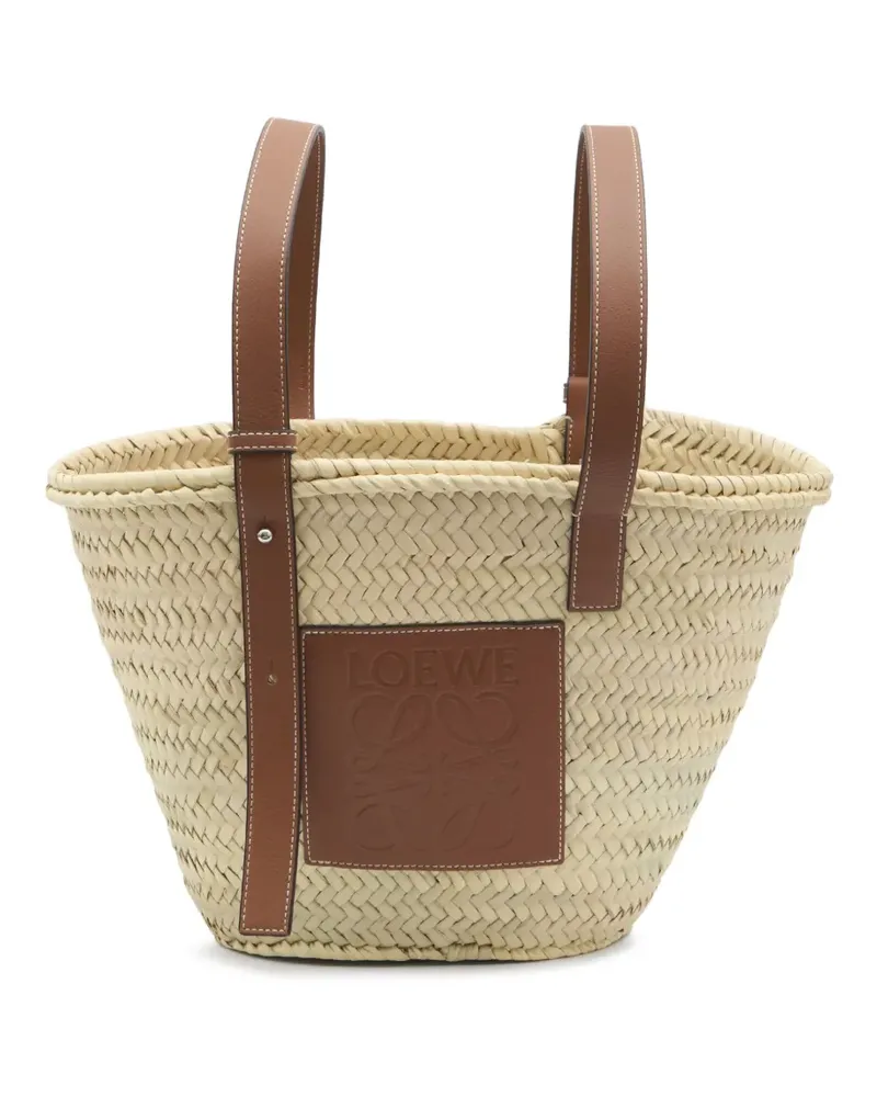 Loewe Mittelgroße Handtasche mit Ledereinsatz - Nude Nude