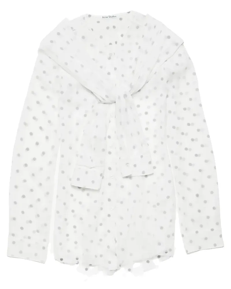 Acne Studios Bluse im Layering-Look mit Schleifenkragen - Weiß Weiß
