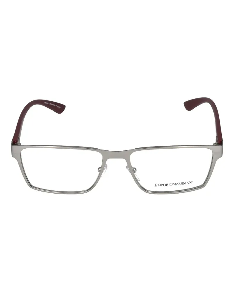 Emporio Armani rectangle-frame glasses - Silber Silber
