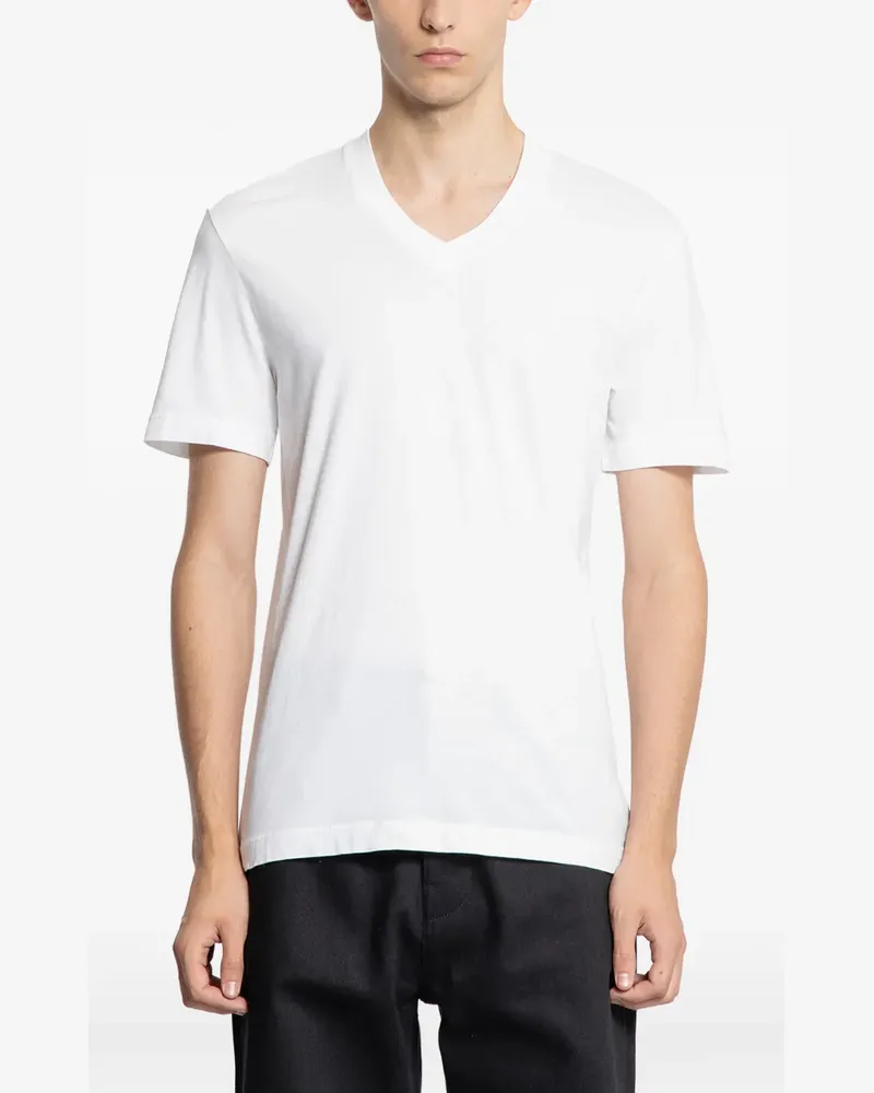 James Perse T-Shirt mit V-Ausschnitt - Weiß Weiß