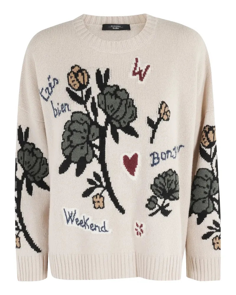 Federica Tosi Pullover mit Blumenverzierung - Nude Nude