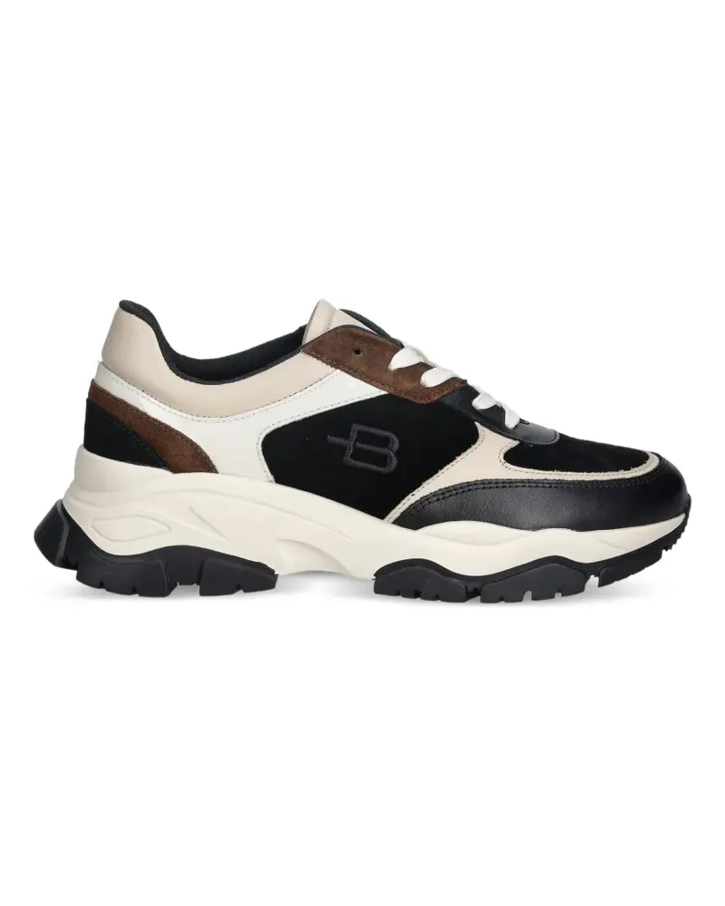 Baldinini Sneakers mit Kontrasteinsätzen - Schwarz Schwarz