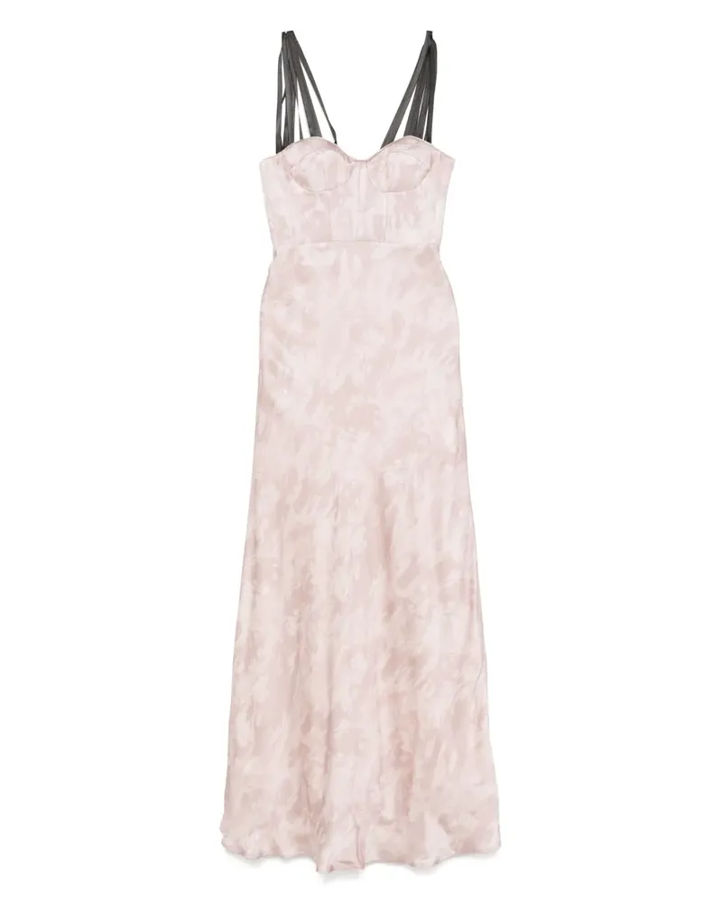 Pinko x Patrick McDowell Maxikleid aus Satin - Rosa Rosa