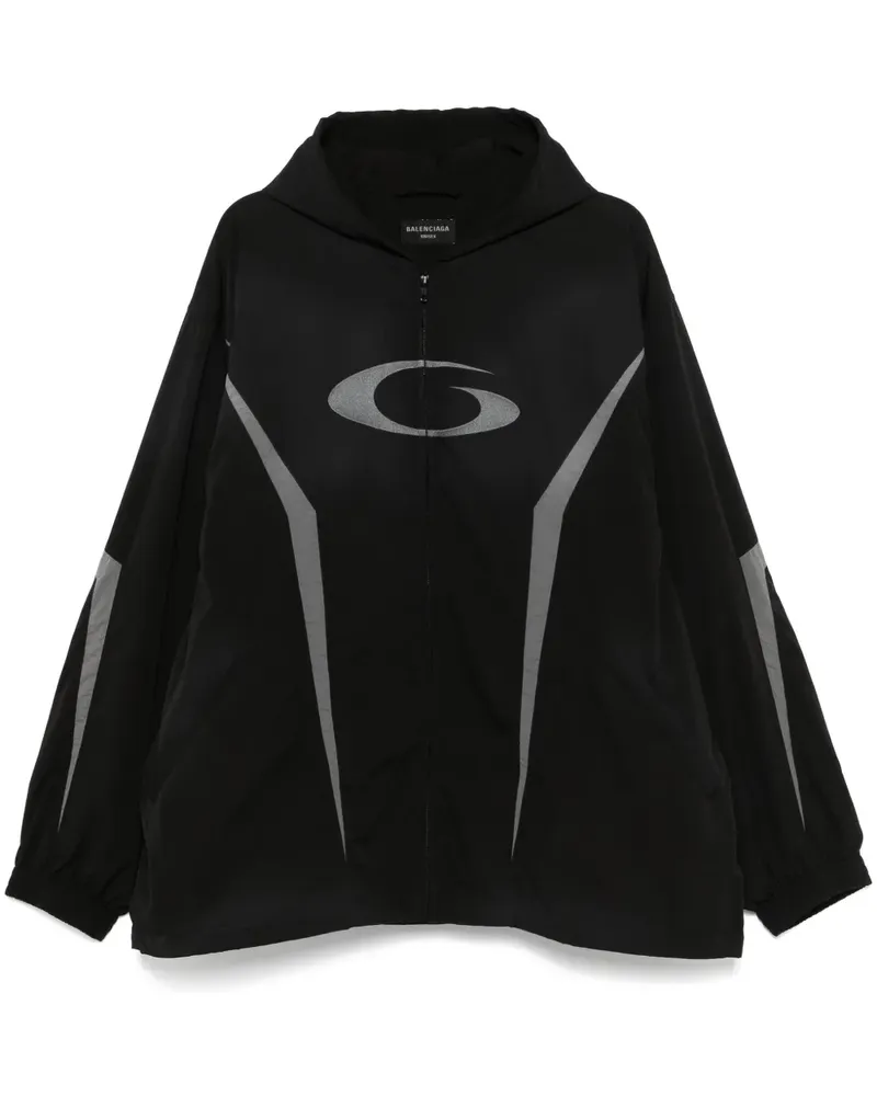 Balenciaga Loop Sports Icon Jacke - Schwarz Schwarz
