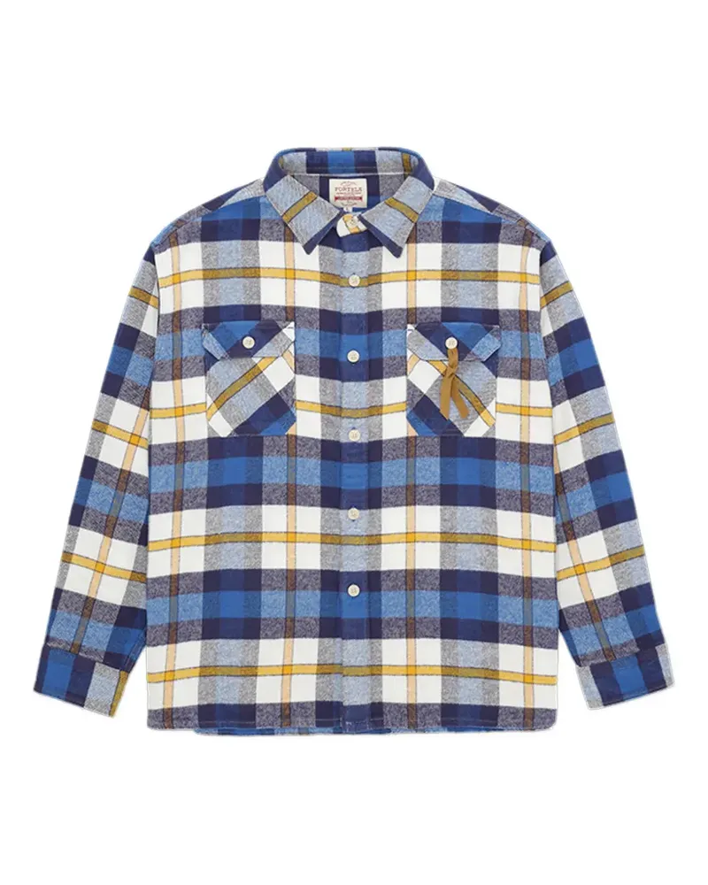 Fortela Kariertes Mescal Hemd - Blau Blau