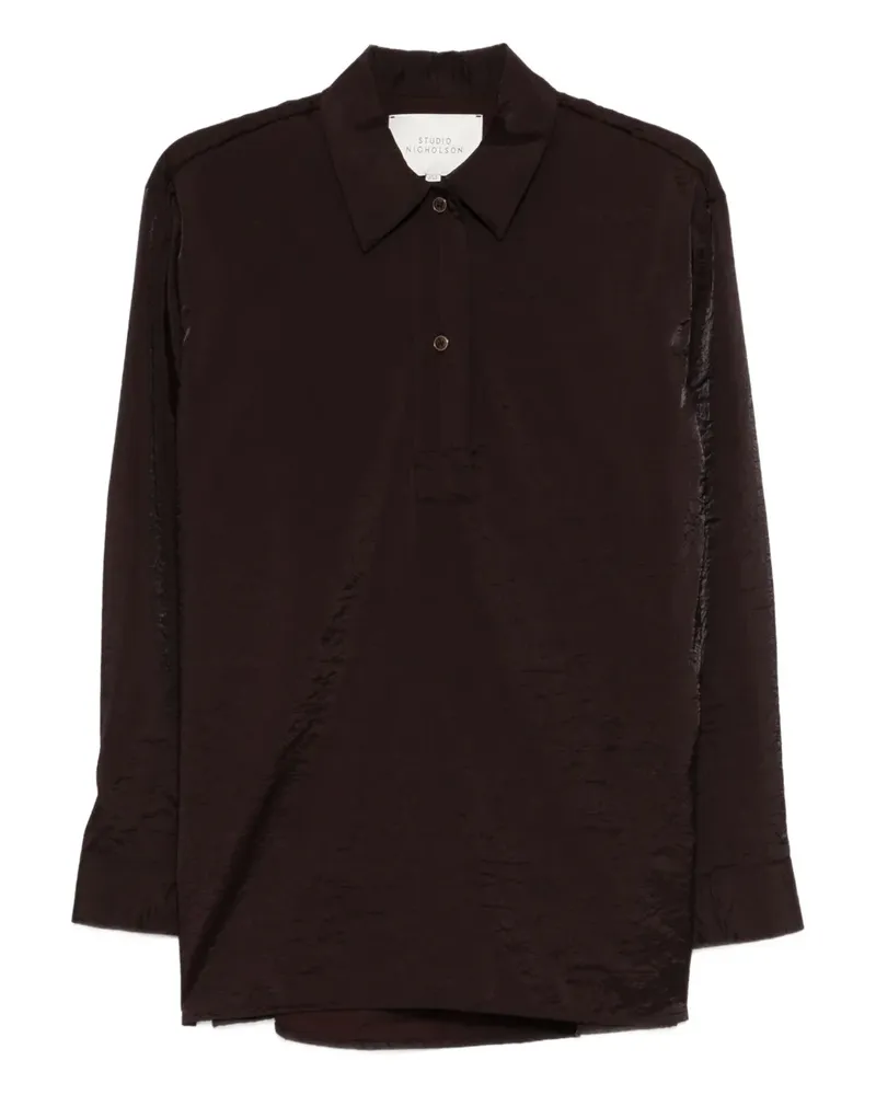Studio Nicholson polo-collar shirt - Braun Braun